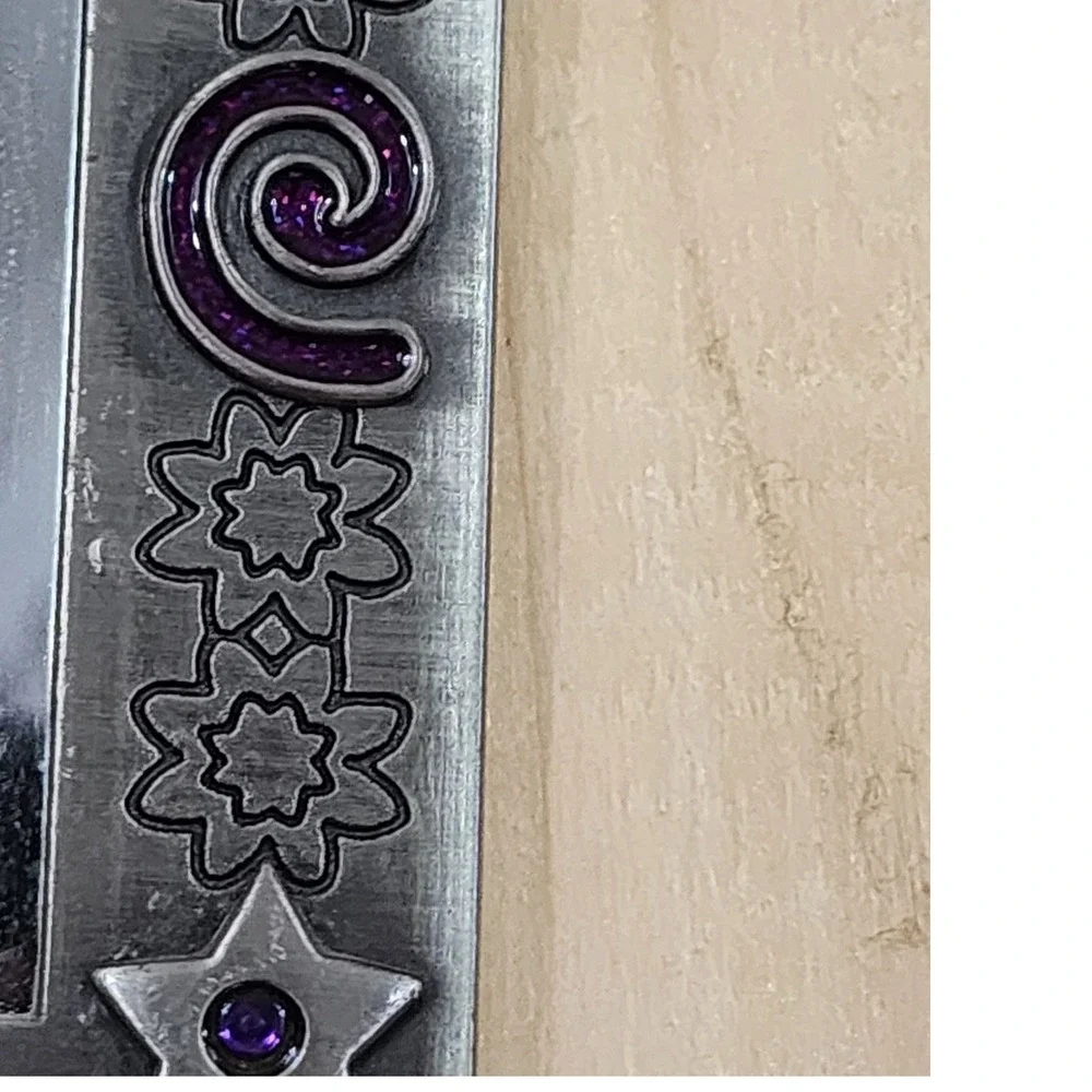 Enchante Sisters Celestial Mirror Pewter Tone Moon Stars Hanging Easel Back
